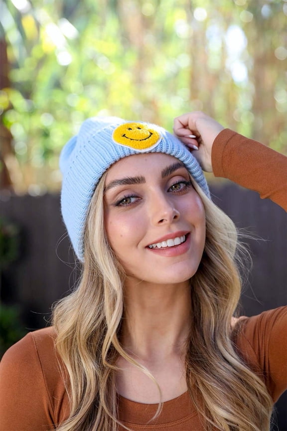 Ribbed Beanie Happy