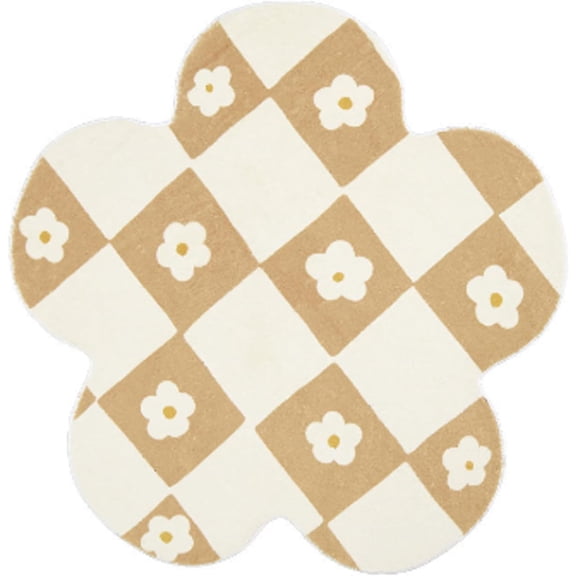 Smiley Face Rug Sunflower Rug Non Slip Bath Mat Microfiber Flower Rug Floor Mats Bahtub Mats for Shower, Tub, Bedroom 23.6IN Yellow Smiley