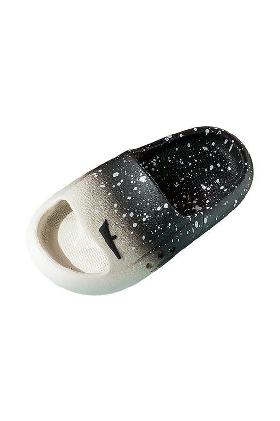 Smiley Face Slippers Kids Shower Shoes for Kids Massage Pool Slides with Arch Support Quick Drying Boys Girls Beach Sandals Non Slip Summer Bathroom Indoor House Slippers with Drain Holes