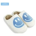 thumbnail image 1 of Smiley Face Slippers for Women Men Anti-Slip Soft Plush Comfy Indoor Slipper US 7-8 (39-40), 1 of 5