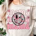 thumbnail image 1 of Smiley Face Spring Floral Sweatshirt, Vintage Flowers Retro Shirt, Distressed Mother's Day Top, Cute Spring Outfit, Retro Floral Shirt, 1 of 5