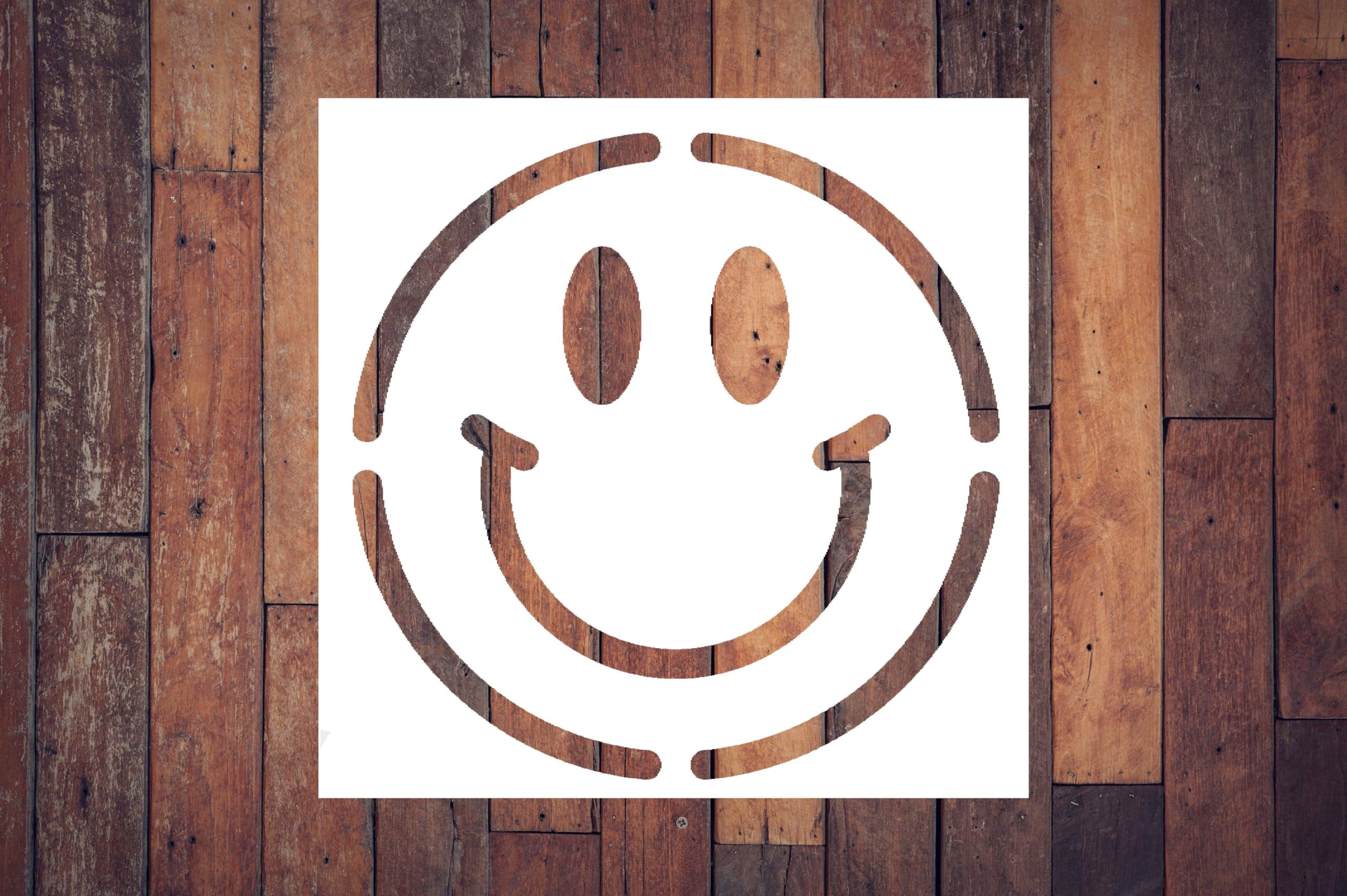 Smiley Face Stencil - YPF5 Reusable Mylar Stencils for Painting and ...