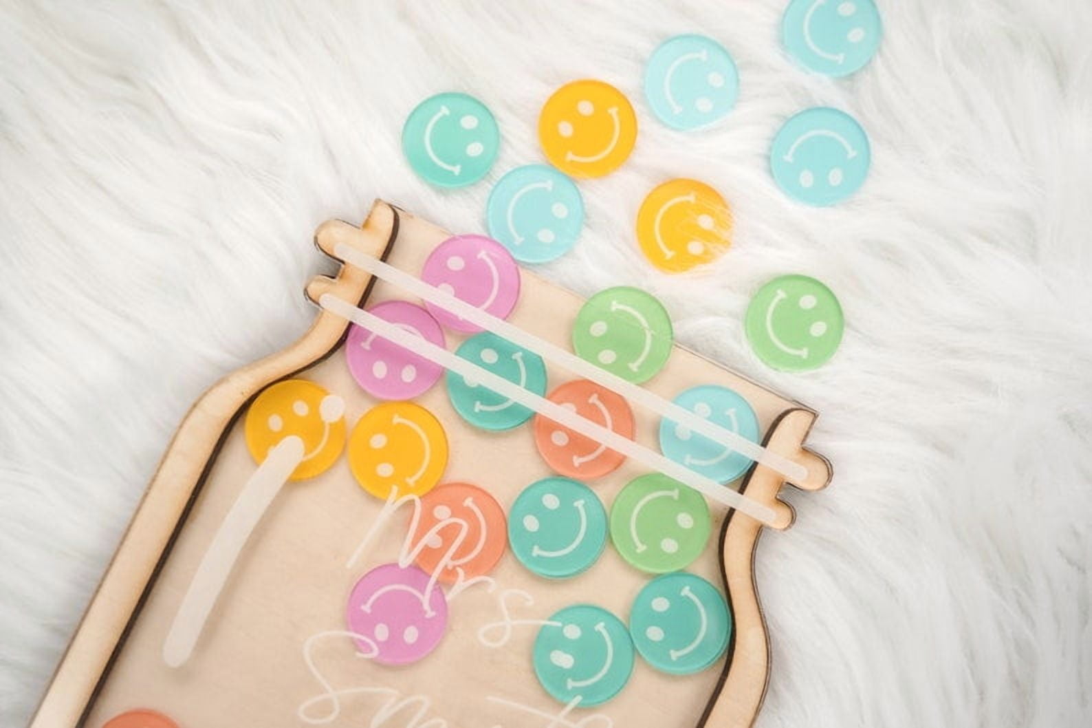 Smiley Face Token, Reward Jar Tokens, Personalized Gift for Teacher ...