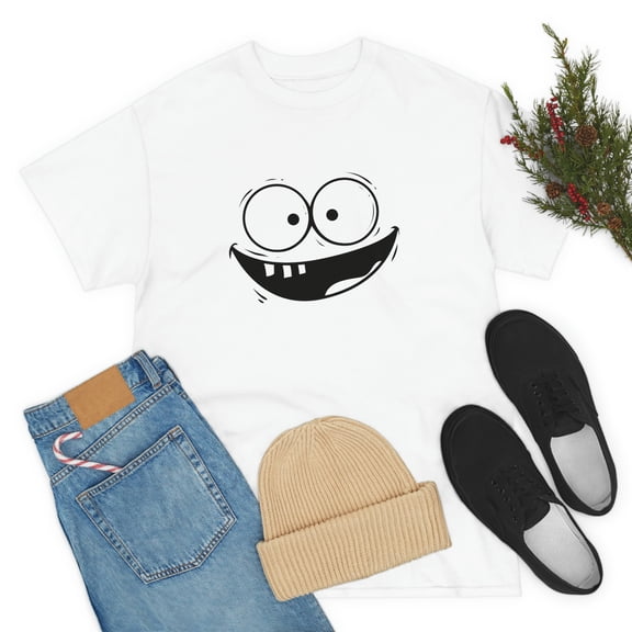 Smiley Face Unisex Heavy Cotton Tee