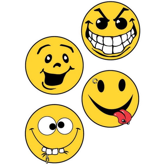 Smiley Face Variety - 3" X 5" - Sticker