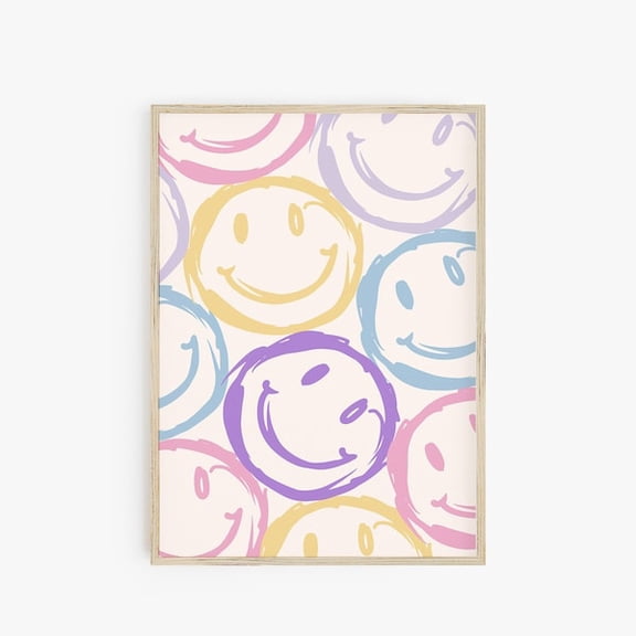 Smiley Face Y2K Wall Art Print