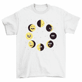 thumbnail image 1 of Smiley Faces Moon Phases Happy Face T-Shirt Women Unisex, 1 of 2