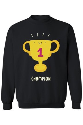 Smiley Golden Cup Design Sweatshirt Men -Image by Shutterstock, Male x-Large