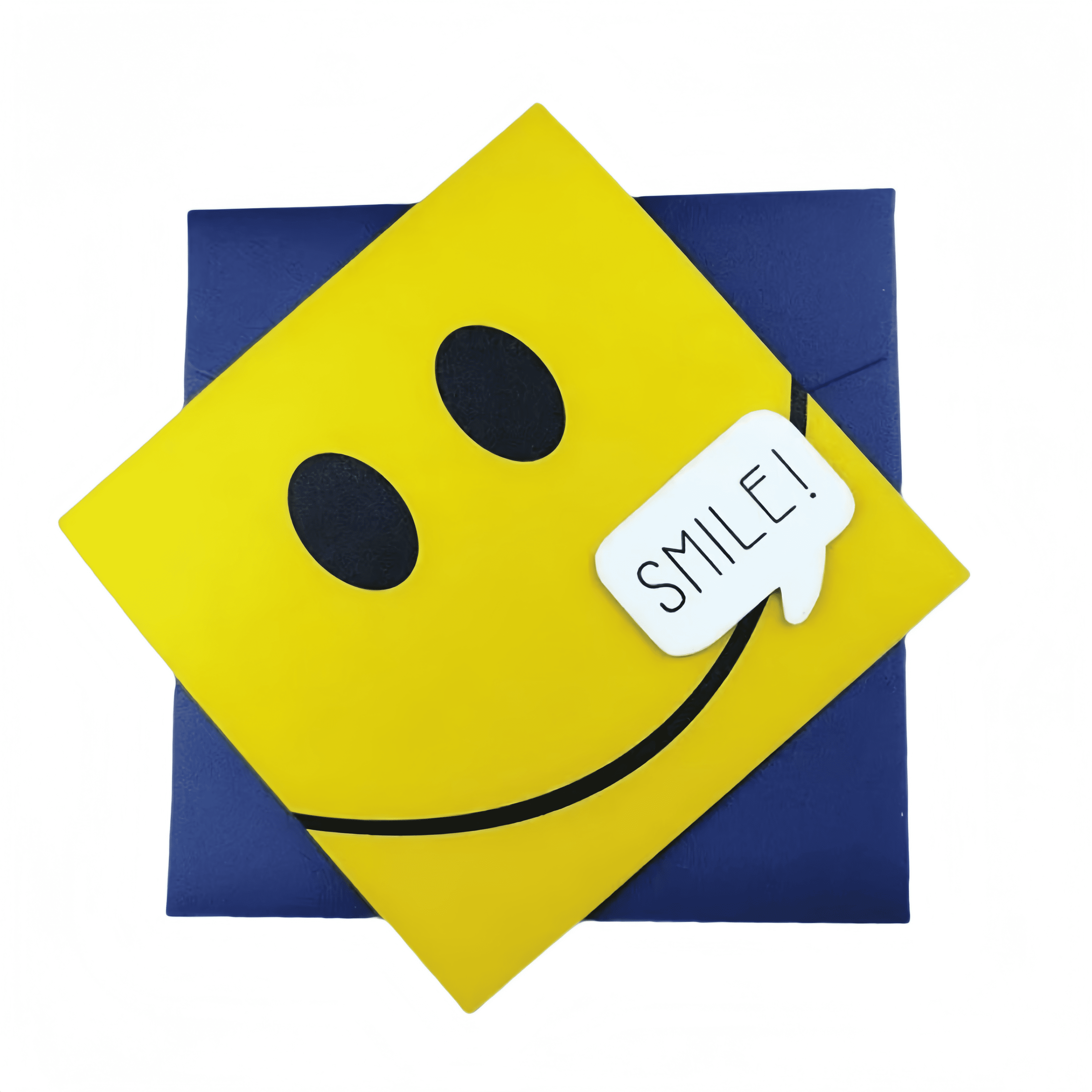 Smiley Greeting Card 5.5x5.5 Inch With Envelope, 3D Text Cover, Blank ...