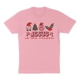 thumbnail image 1 of Smiley Jesus Is the Reason Christmas Shirt Unisex X-Large Pink, 1 of 5