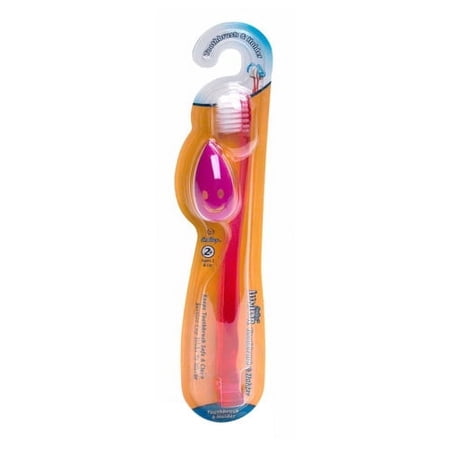 Smiley Junior Toothbrush Holder and Toothbrush, Assorted Colors, 1 Ea, 2 Pack