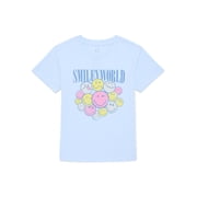 Smiley World Girls Short Sleeve Graphic T-Shirt, Sizes 4-16