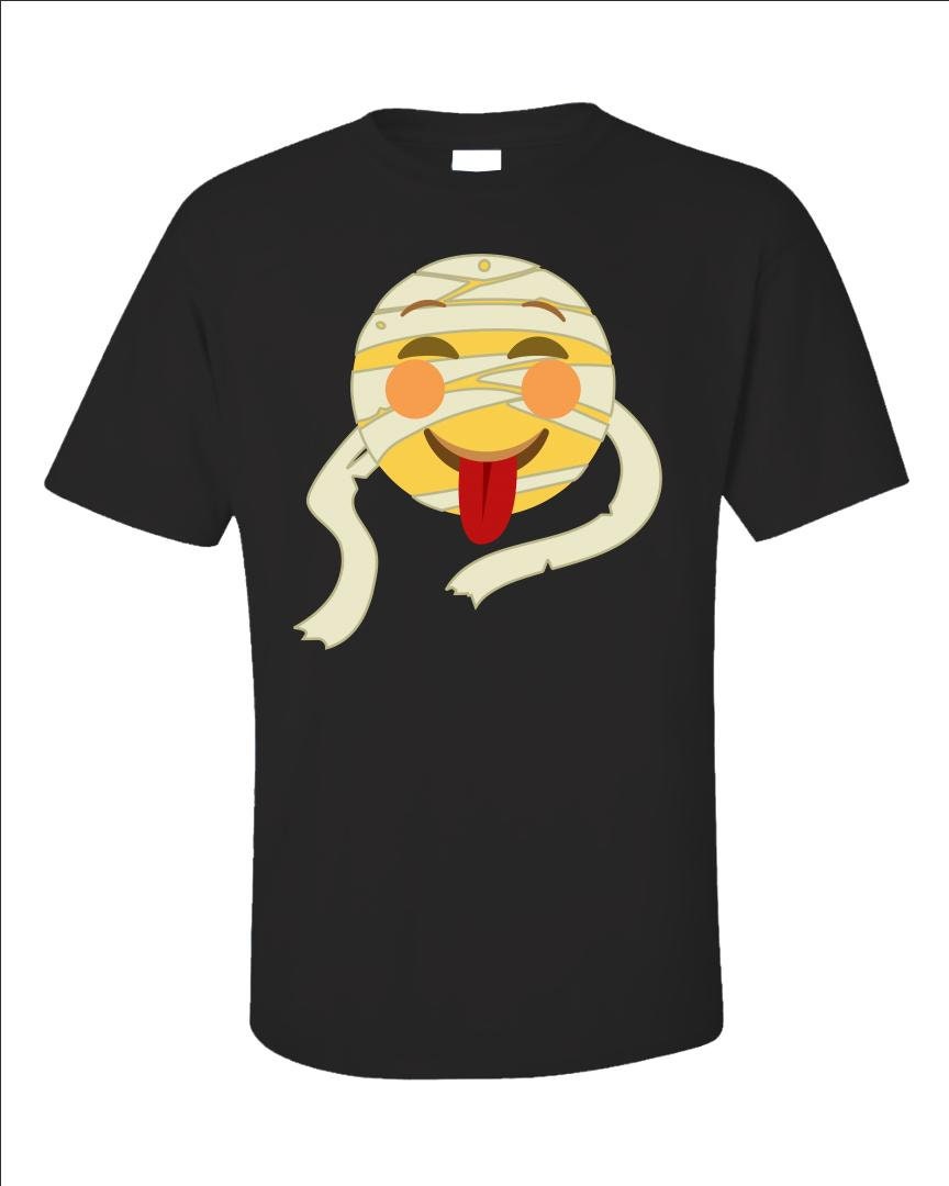 Smiley Mummy Emoji Shirt for Halloween, Cute Halloween Tee, Funny