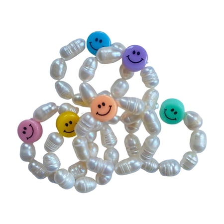 Smiley Pearl Ring