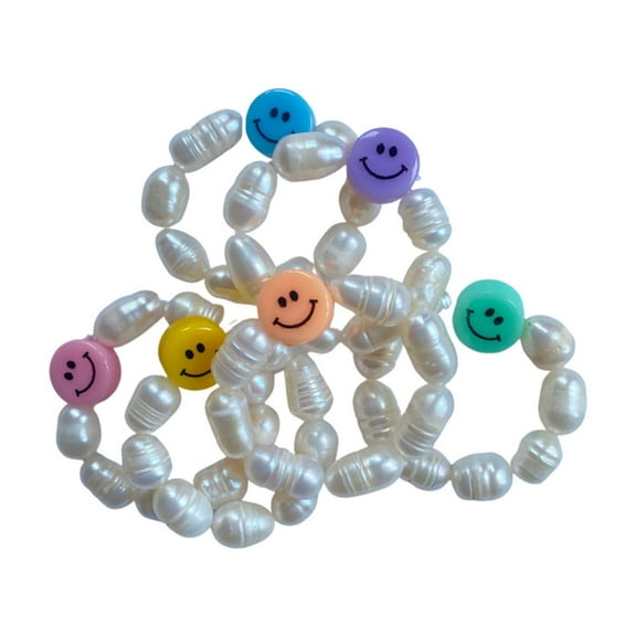 Smiley Pearl Ring