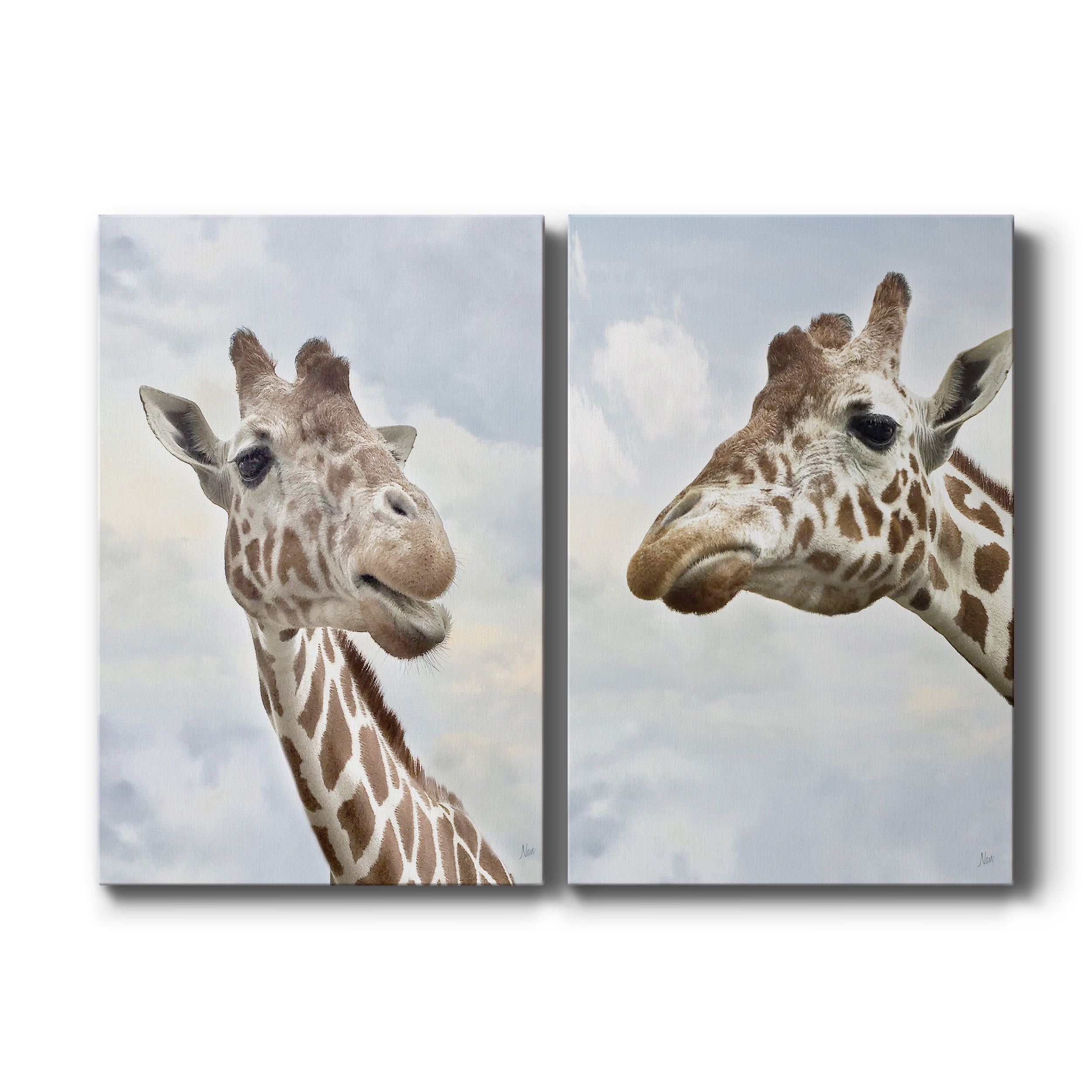 Smiley Premium Gallery Wrapped Canvas - Ready to Hang - Set of 2 - 32 x 48 Each