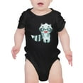thumbnail image 1 of Smiley Raccoon Bodysuit Infant -Image by Shutterstock,  6 Months, 1 of 4