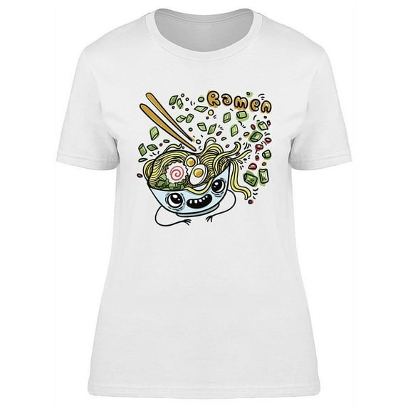 Smiley Ramen Bowl T-Shirt Women -Image by Shutterstock, Female Medium