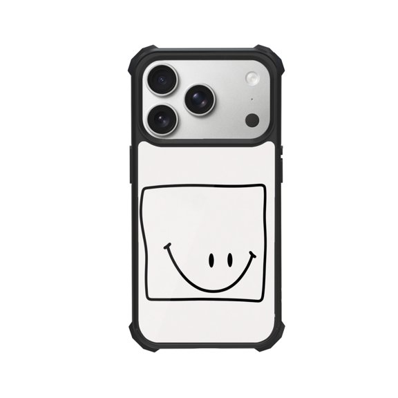 Smiley Shockproof Case For iPhone 12 13 14 15 16 Pro Max Series – TPU Bumper + Hard PC Back, Air-Cushion Corners