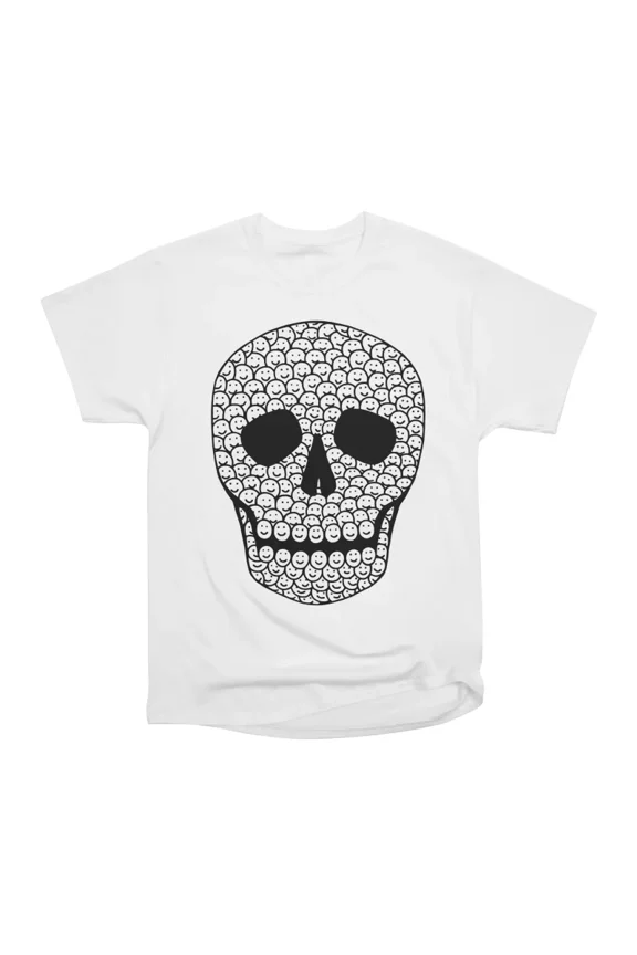 Smiley Skull T-Shirt Tee Gift For Him Merch For Her Apparel For Friend