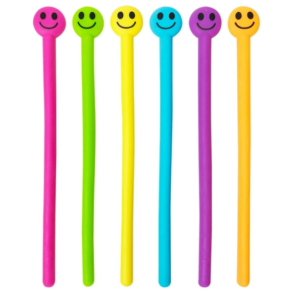 Multicolor Smiley Stretch Fidgets, 6 Count, by Way To Celebrate