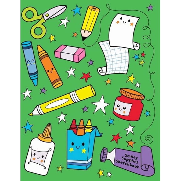 Smiley Supplies Sketchbook: Jumbo Drawing Pad For Sketching, Doodling And Coloring, (Paperback)