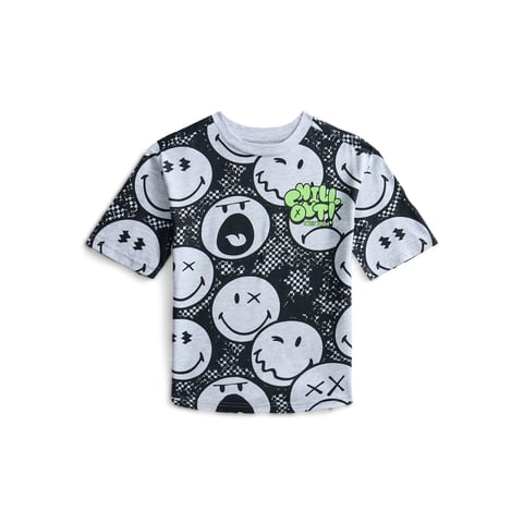 Smiley World Boys Graphic Tee with Short Sleeves, Sizes 4-18