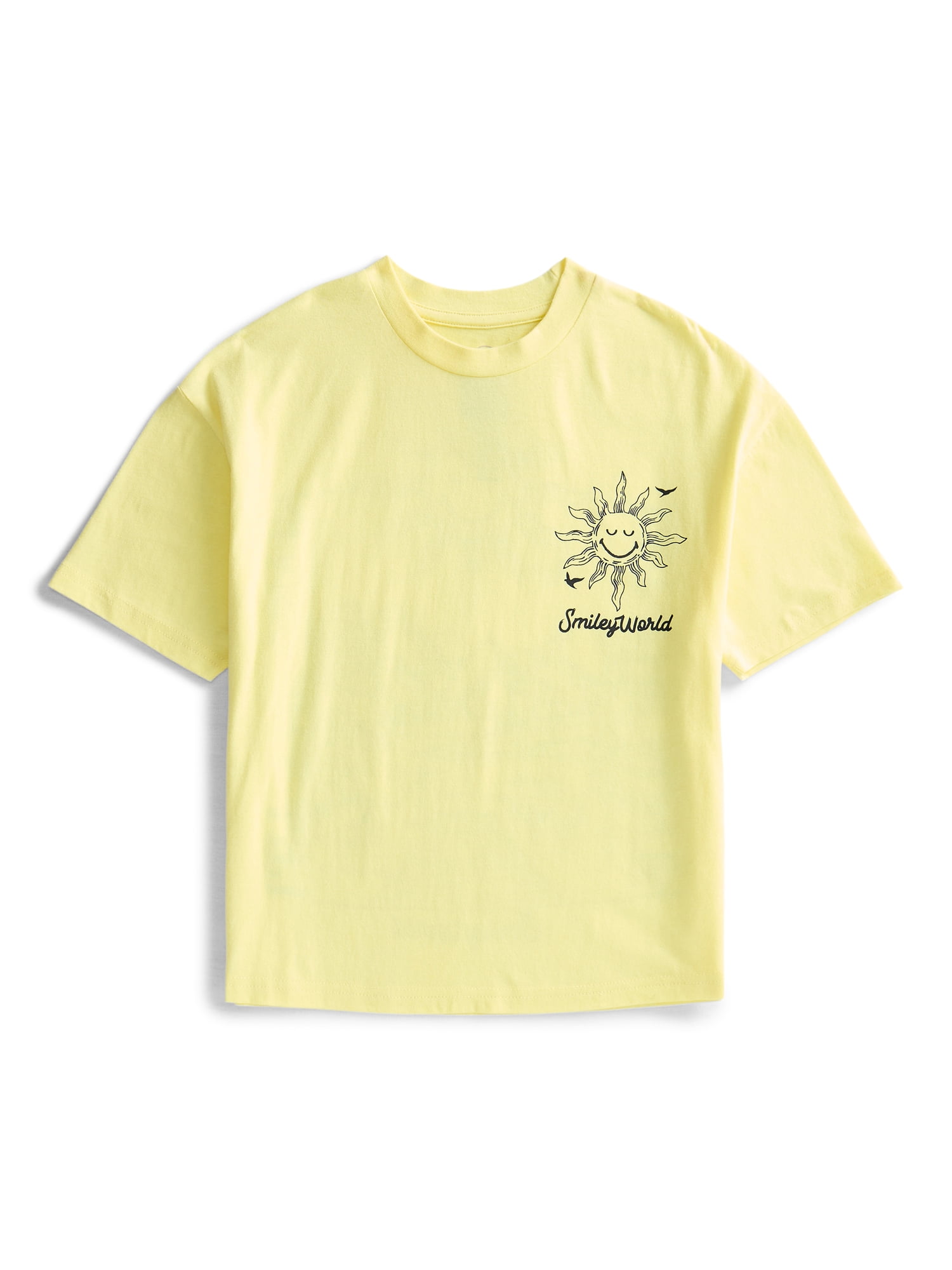 SmileyWorld Boys Cotton Neon Graphic Tee with Short Sleeves, Sizes XS-2XL