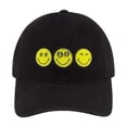 thumbnail image 1 of SmileyWorld Baseball Hat, Smiley Peace Eyes Adjustable Unisex Baseball Cap, Black, One Size, 1 of 5