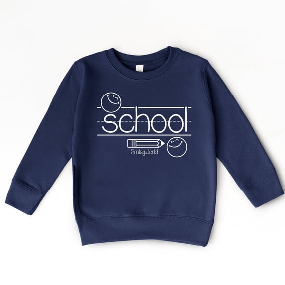 SmileyWorld School Handwriting Lines - Toddler Graphic Sweatshirt