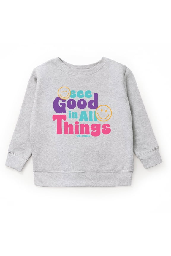 SmileyWorld See Good In All Things - Youth Graphic Sweatshirt