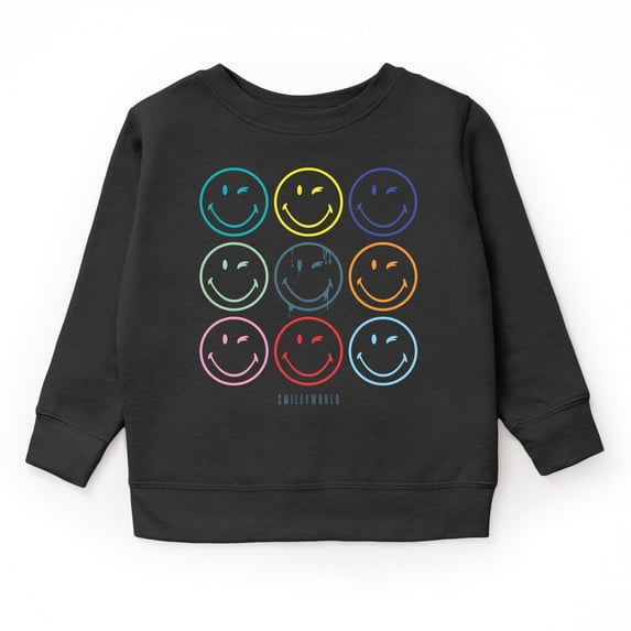 SmileyWorld Wink Rainbow Swirl - Youth Graphic Sweatshirt