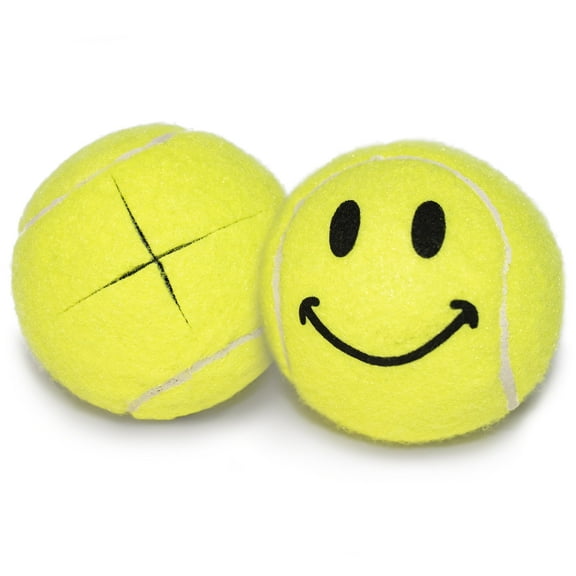 2PCS Smileyballs Pre-cut Walker Tennis Ball Glides (Yellow)