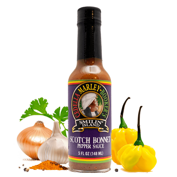 Smilin Island Scotch Bonnet Pepper Hot Sauce, Caribbean Style, Bold Island Heat, 5 fl oz