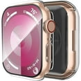 thumbnail image 1 of moogdieeo 2 Pack Case Built in Tempered Glass Screen Protector Compatible with Apple Watch SE 2 (2024)/SE/Series 6/Series 5/Series 4 44mm, Hard PC Case Overall Protective Cover- Transparent, 1 of 12
