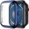 thumbnail image 1 of moogdieeo 2 Pack Case Built in Tempered Glass Screen Protector Compatible with Apple Watch SE 2 (2024)/SE/Series 6/Series 5/Series 4 44mm, Hard PC Case Overall Protective Cover-1 Black + 1 Blue, 1 of 12