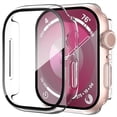 thumbnail image 1 of moogdieeo 2 Pack Case Built in Tempered Glass Screen Protector Compatible with Apple Watch Series 10 46mm, Hard PC Case Overall Protective Cover- Transparent, 1 of 12