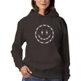 thumbnail image 1 of Smiling Barb Wire Face Hoodie Women -Image by Shutterstock, Female Small, 1 of 4