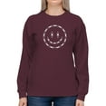 thumbnail image 1 of Smiling Barb Wire Face Sweatshirt Women -Image by Shutterstock, Female 3X-Large, 1 of 4