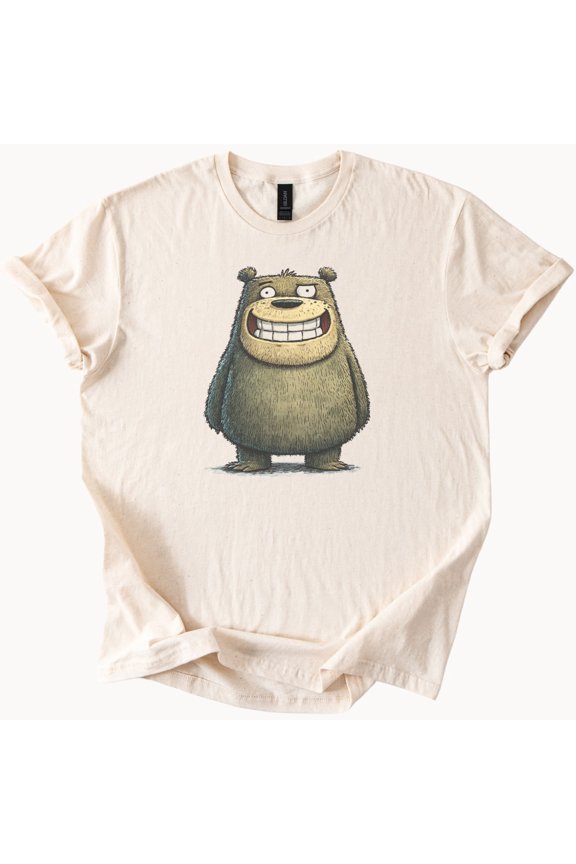 Smiling Bear Cartoon Cute Animal T-Shirt