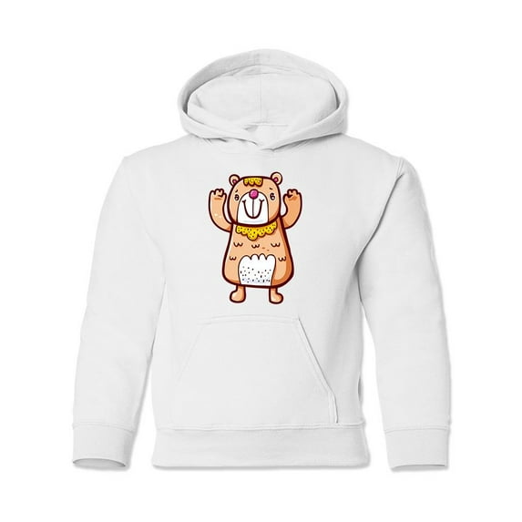 Smiling Bear Hoodie Juniors -Image by Shutterstock, Medium