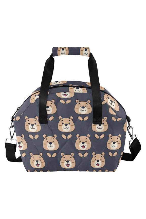 Smiling Bear Insulated Lunch Bag for Women Leakproof Reusable Cooler Lunch Box with Adjustable Shoulder Strap Portable Tote Bag for Work Picnic Travel
