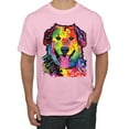 thumbnail image 1 of Smiling Dog | Colorful Neon Golden Retreiver | Dean Russo Art Animal Lover Men's T-Shirt, Light Pink, Large, 1 of 6
