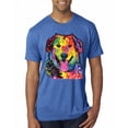 thumbnail image 1 of Smiling Dog | Colorful Neon Golden Retreiver | Dean Russo Art Animal Lover Mens Premium Tri Blend T-Shirt, Vintage Royal, Large, 1 of 6