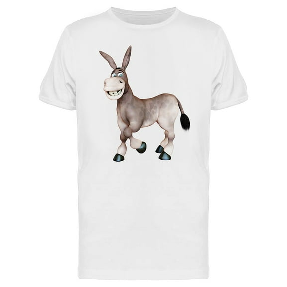 Smiling Donkey 3D Art T-Shirt Men -Image by Shutterstock, Male Medium
