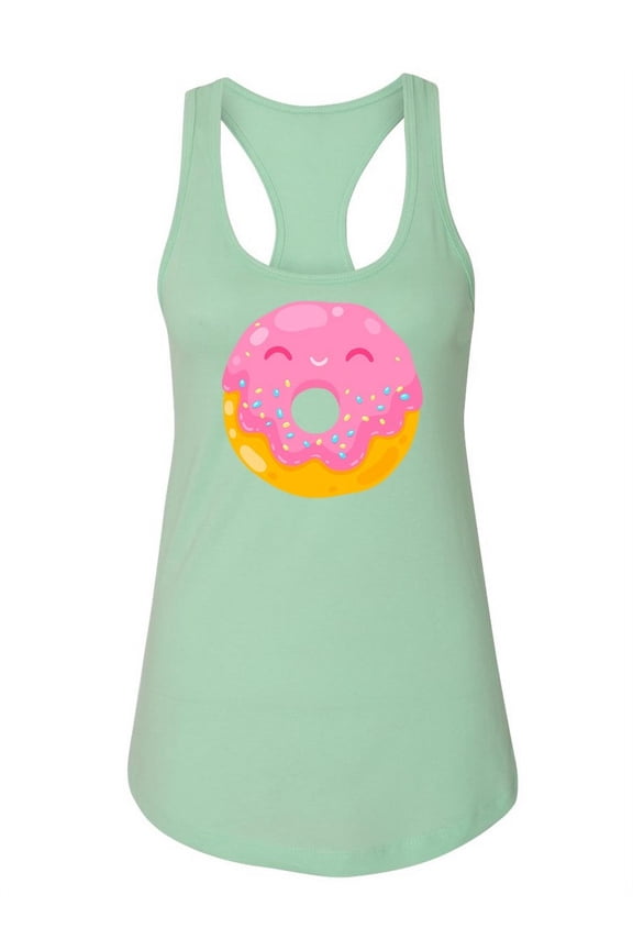 Smiling Donut Tank Women -Image by Shutterstock, Female Medium