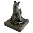 thumbnail image 1 of Smiling Dragon Garden Statue Natural Bronze Resin Lightweight 21” Decor, 1 of 3