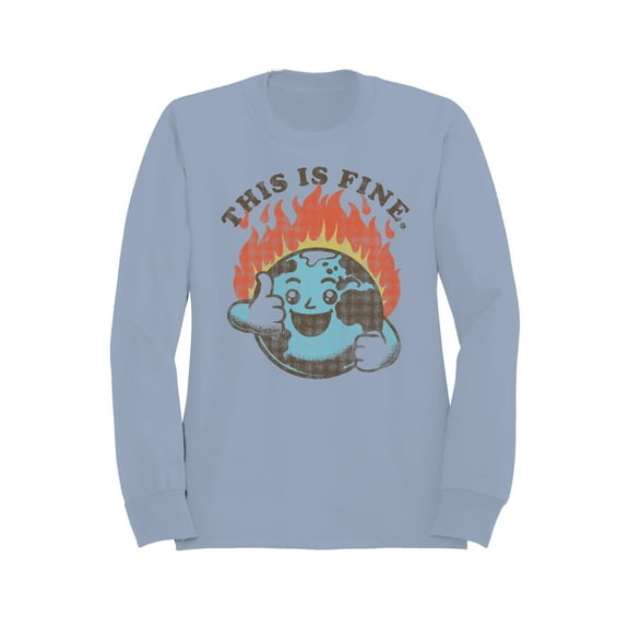 Smiling Earth on Fire Men's Sweatshirt