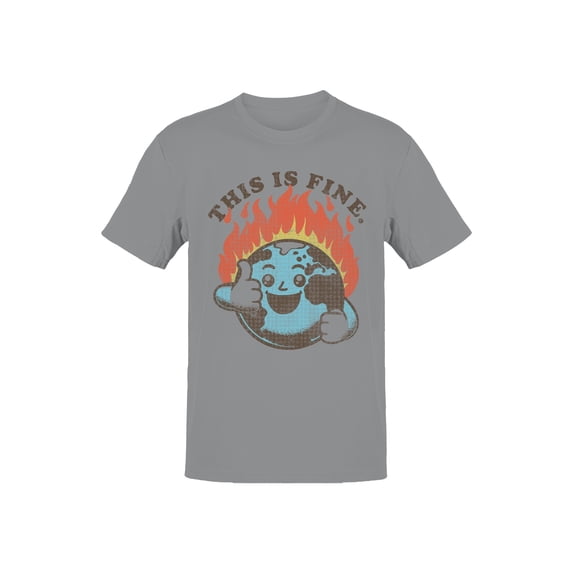 Smiling Earth on Fire Men's T-shirt