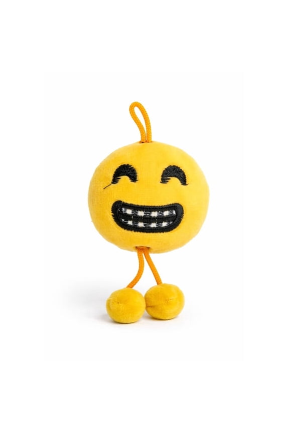 Smiling Emoji Plush Keychain Toy Soft Stuffed Hanging Doll with Rope Legs Cute Gift